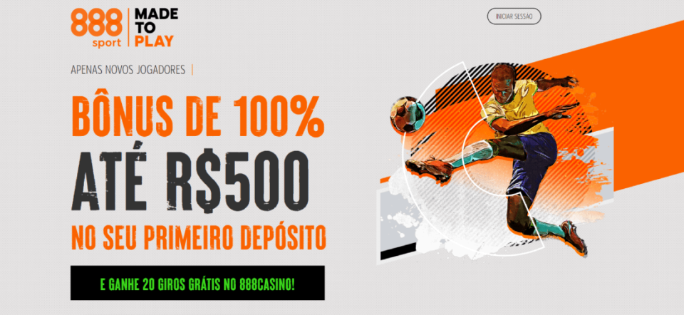 Ganhe o Bônus da 888Sport de 100% até R$500