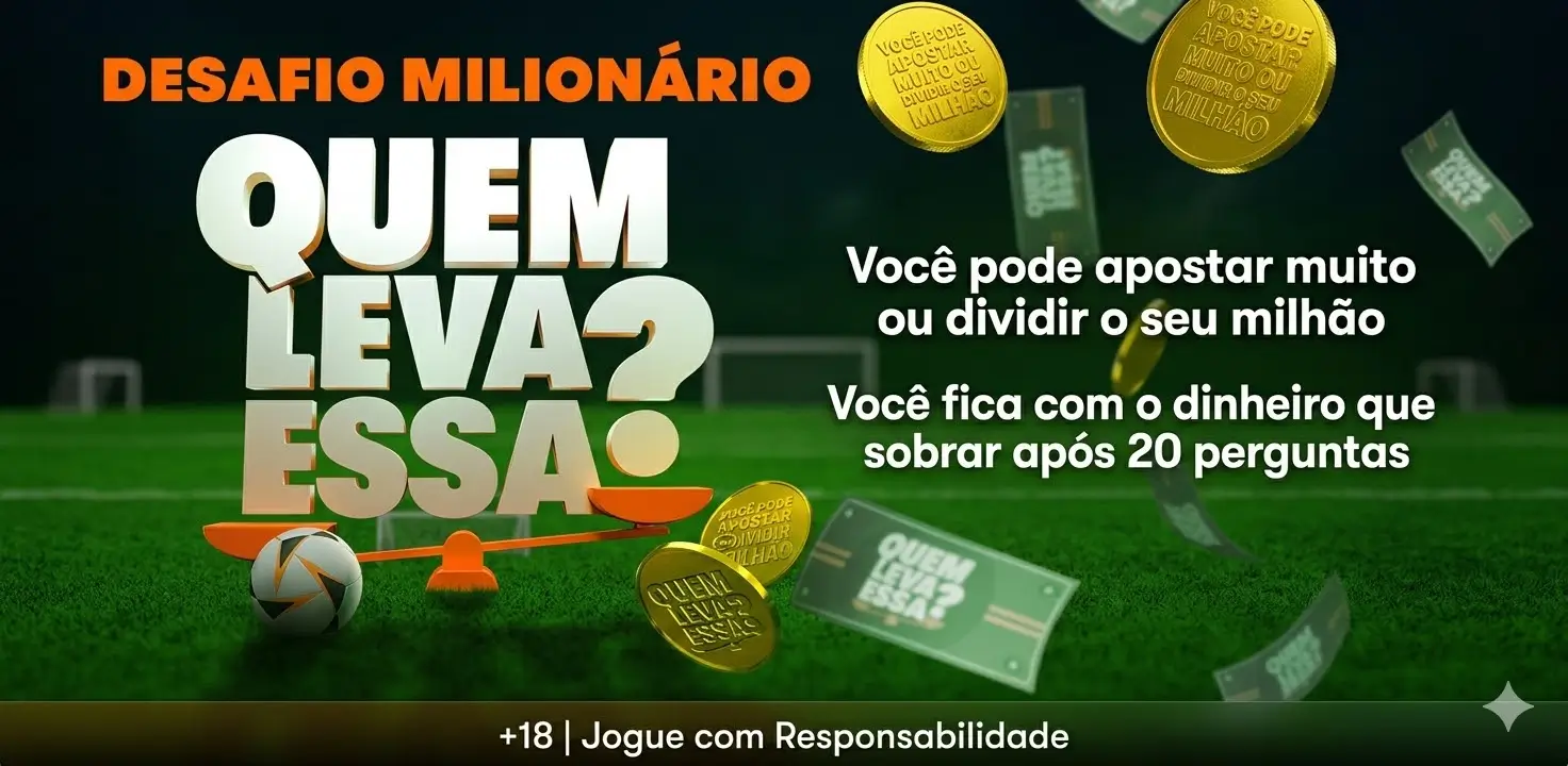 Banner da oferta Desafio Milionário Betsson. Palpite e concorra a R$1.000.000,00