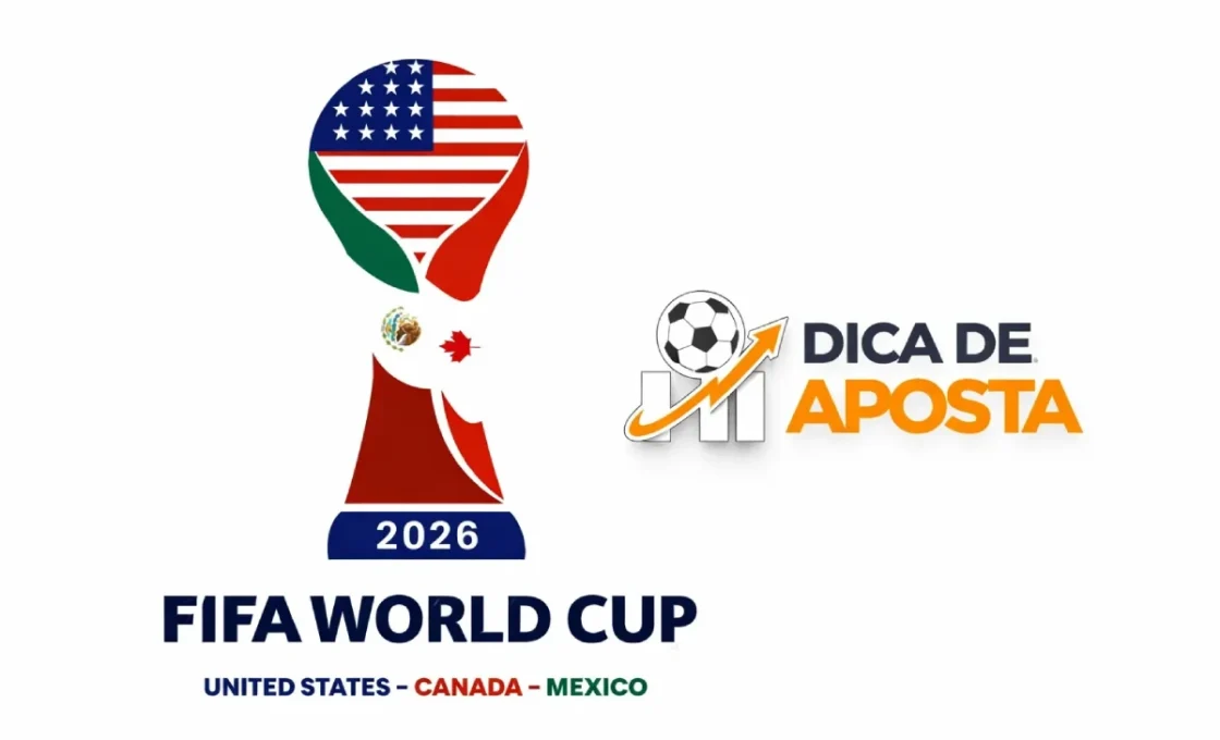 Logo da Copa de 2026 e selo oficial do site Dica de Aposta para prognósticos e postagens de hóquei