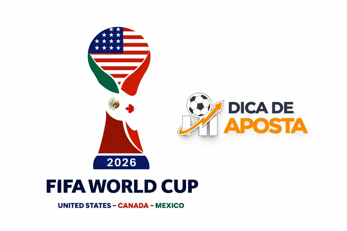 Logo da Copa de 2026 e selo oficial do site Dica de Aposta para prognósticos e postagens de hóquei