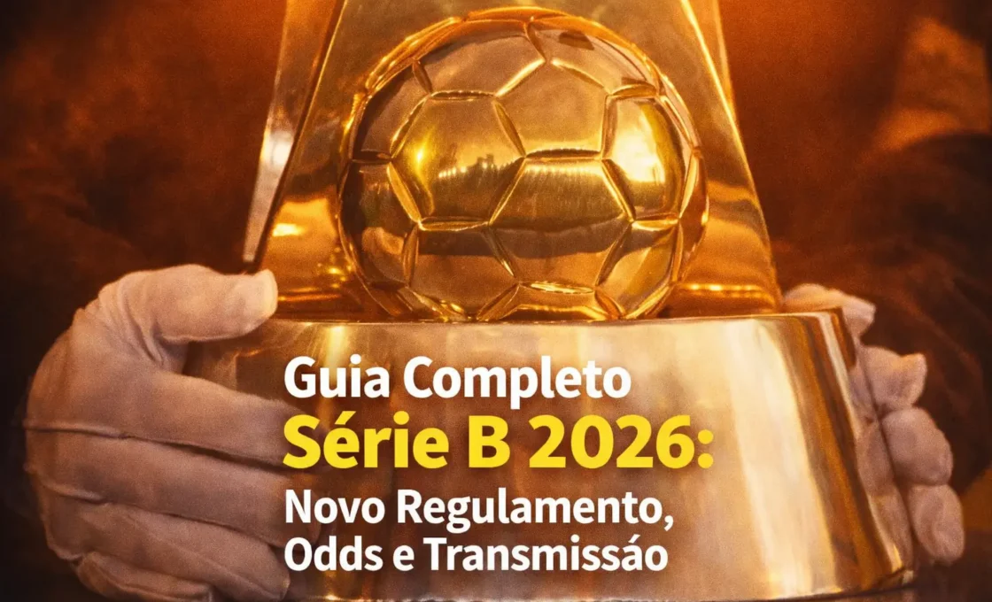 Série B 2026 detalhando odds da Sportingbet, canais de transmissão, e o novo regulamento com playoffs.