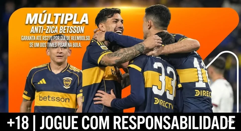 Card da oferta Múltipla Anti-Zica da Betsson, que salva seu bilhete se um time não vencer