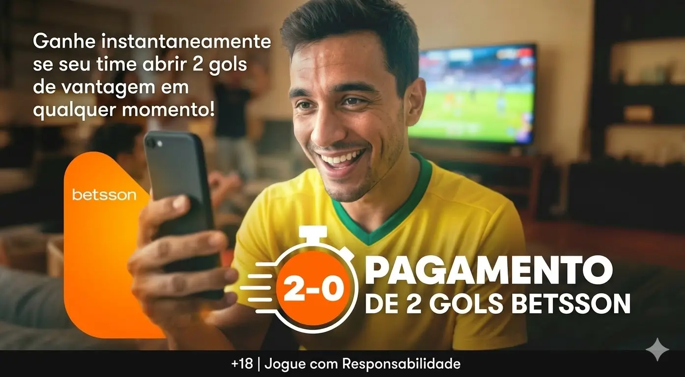 Imagem da oferta Pagamento Antecipado de 2 Gols Betsson.