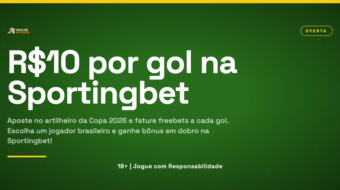 Banner anunciando os prêmios da Sportingbet para quem escolher jogadores brasileiros na competição.