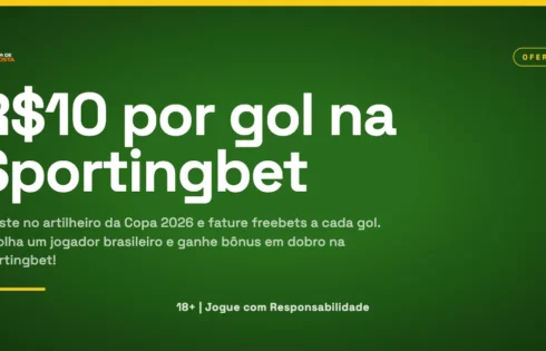 Banner anunciando os prêmios da Sportingbet para quem escolher jogadores brasileiros na competição.