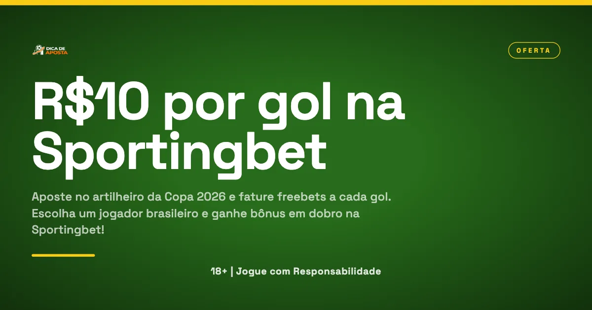 Banner anunciando os prêmios da Sportingbet para quem escolher jogadores brasileiros na competição.