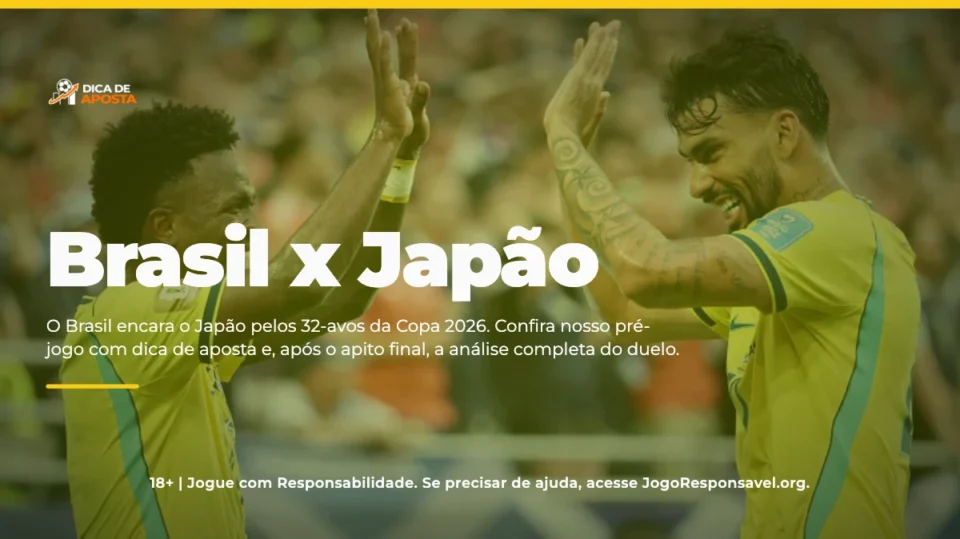 Prognóstico e Aposta: Brasil x Japão pela Copa do Mundo