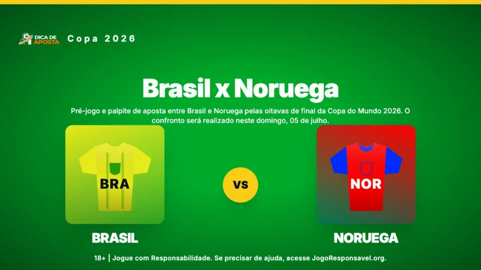 Brasil x Noruega: Análise para as oitavas de final da Copa 2026