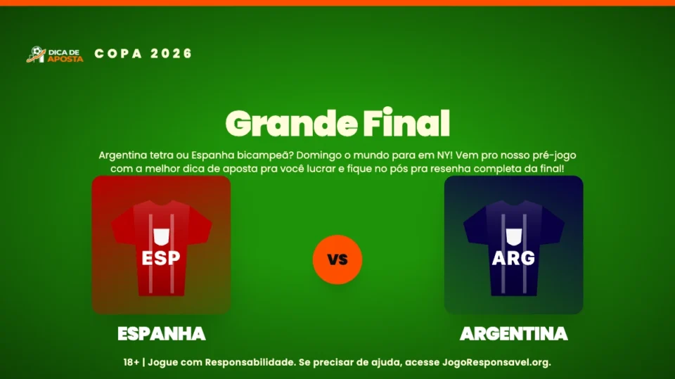 Espanha x Argentina: Palpite de Aposta para a Final da Copa do Mundo 2026