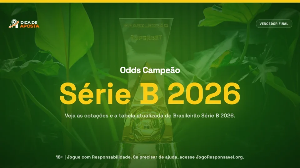 Apostas no Campeão da Série B 2026: Criciúma Lidera e Operário-PR é Vice