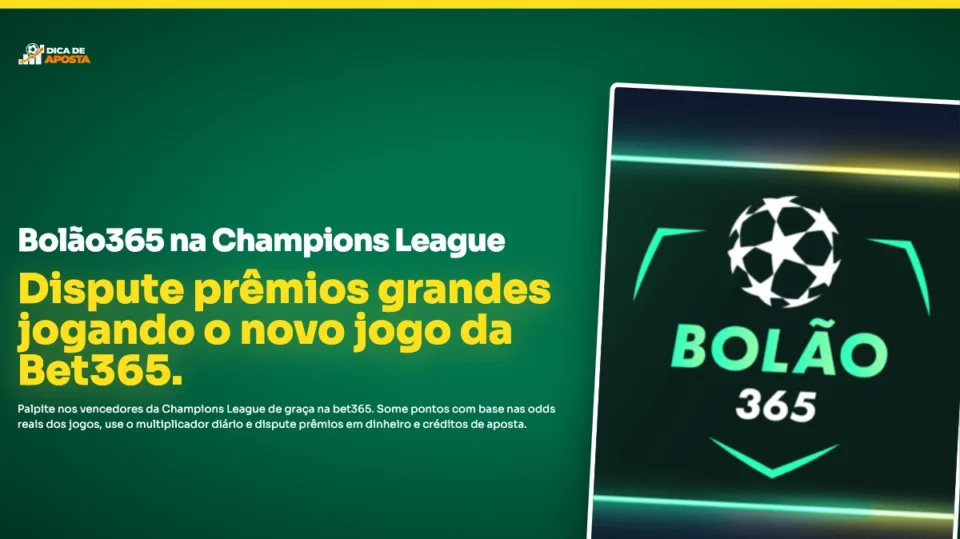 Bolão bet365 na Champions League: como jogar e regras dos prêmios